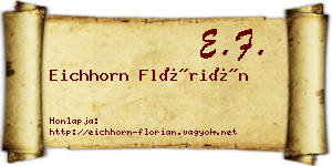Eichhorn Flórián névjegykártya
